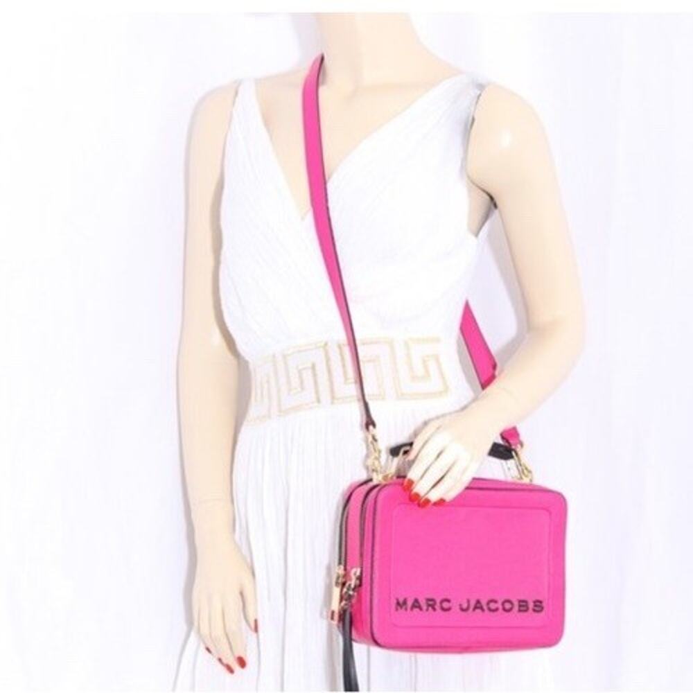 Marc Jacobs The Box 20 Diva Pink Leather Crossbody Top Handle Bag - Picture 3 of 15